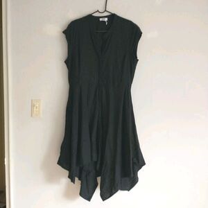 chinese dress ladies Donna Karan Ruched Side Midi Dress - Black main image 1